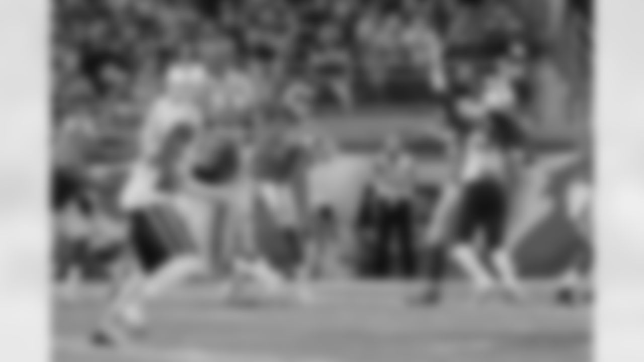 Detroit Lions quarterback Matthew Stafford (9) throws a pass during a NFL football game against the New England Patriots on Sunday, Sept. 23, 2018 in Detroit. (Detroit Lions via AP).