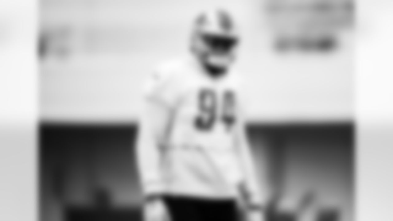 Detroit Lions defensive end Eric Banks (94) during Lions practice at the Training Facility in Allen Park, MI on December 30, 2021. (Jeff Nguyen/Detroit Lions)