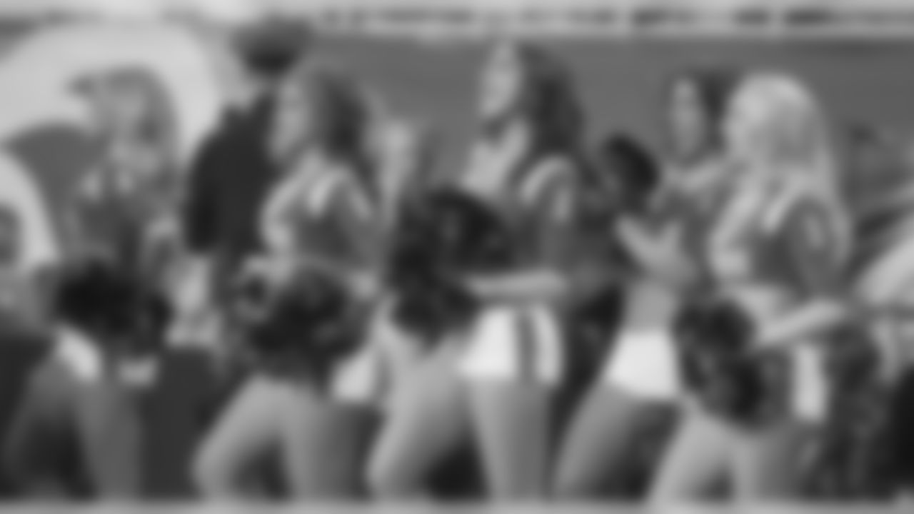 Detroit Lions cheerleaders perform during a NFL football game against the Minnesota Vikings on Sunday, Dec. 23, 2018 in Detroit. (Detroit Lions via AP).