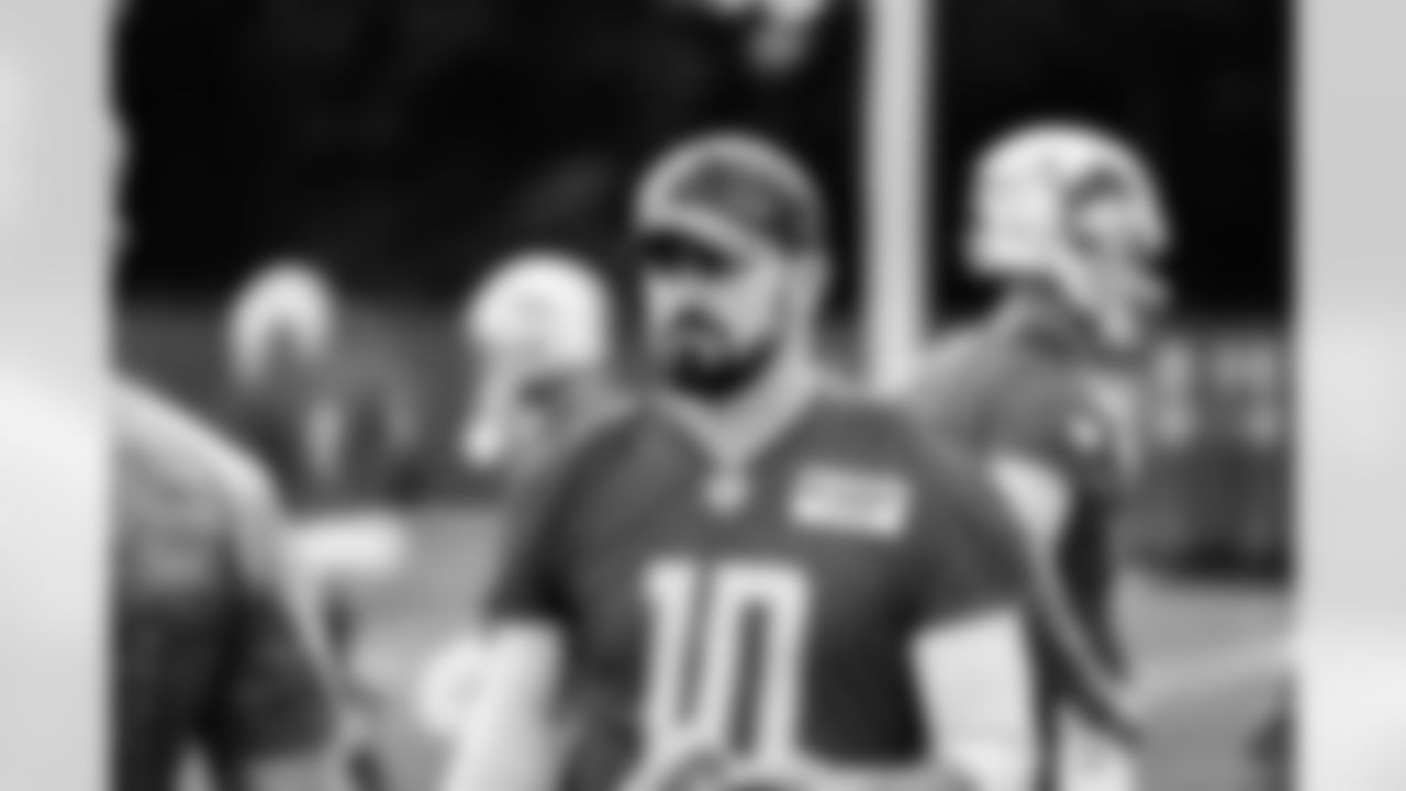 Detroit Lions quarterback David Blough (10) during practice at the Training Facility in Allen Park, MI on August 22, 2022. (Jeff Nguyen/Detroit Lions)