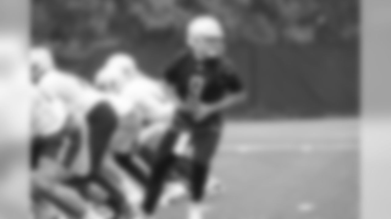 Detroit Lions quarterback Matthew Stafford (9) during Day 4 of OTAs on Wednesday, May 29, 2019 in Allen Park, Mich. (Detroit Lions via AP)
