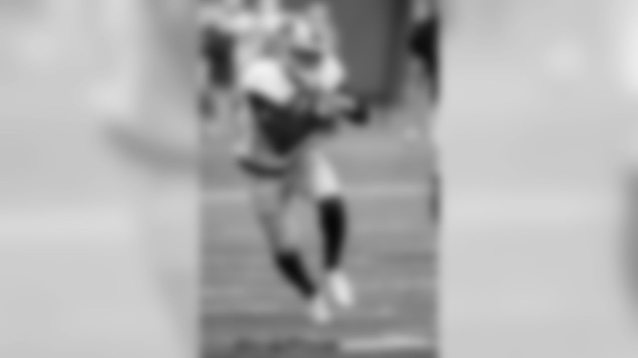Detroit Lions running back Kerryon Johnson (33) during practice at the Detroit Lions training facility on Wednesday, Oct. 17, 2018 in Allen Park, Mich. (Detroit Lions via AP)