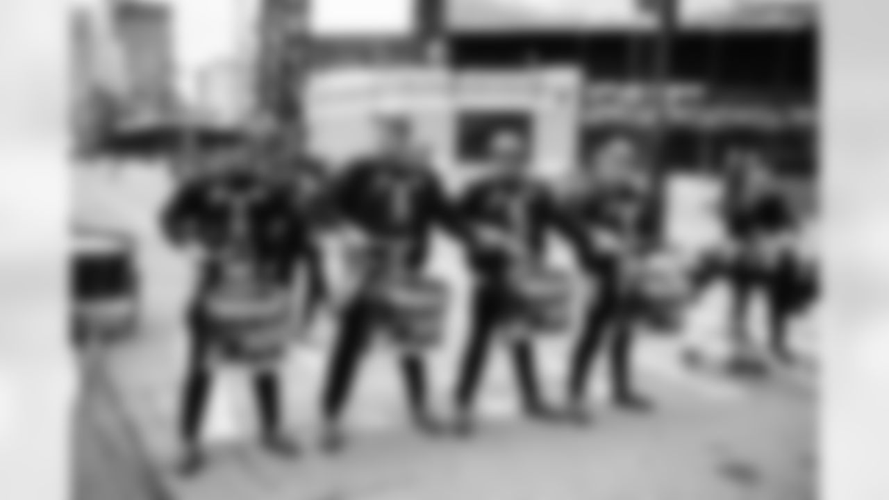 Detroit Lions Drumline performs outside Gate A before a NFL football game against the Minnesota Vikings on Sunday, December 5, 2021 in Detroit, MI. (Mike Ferdinande/Detroit Lions).