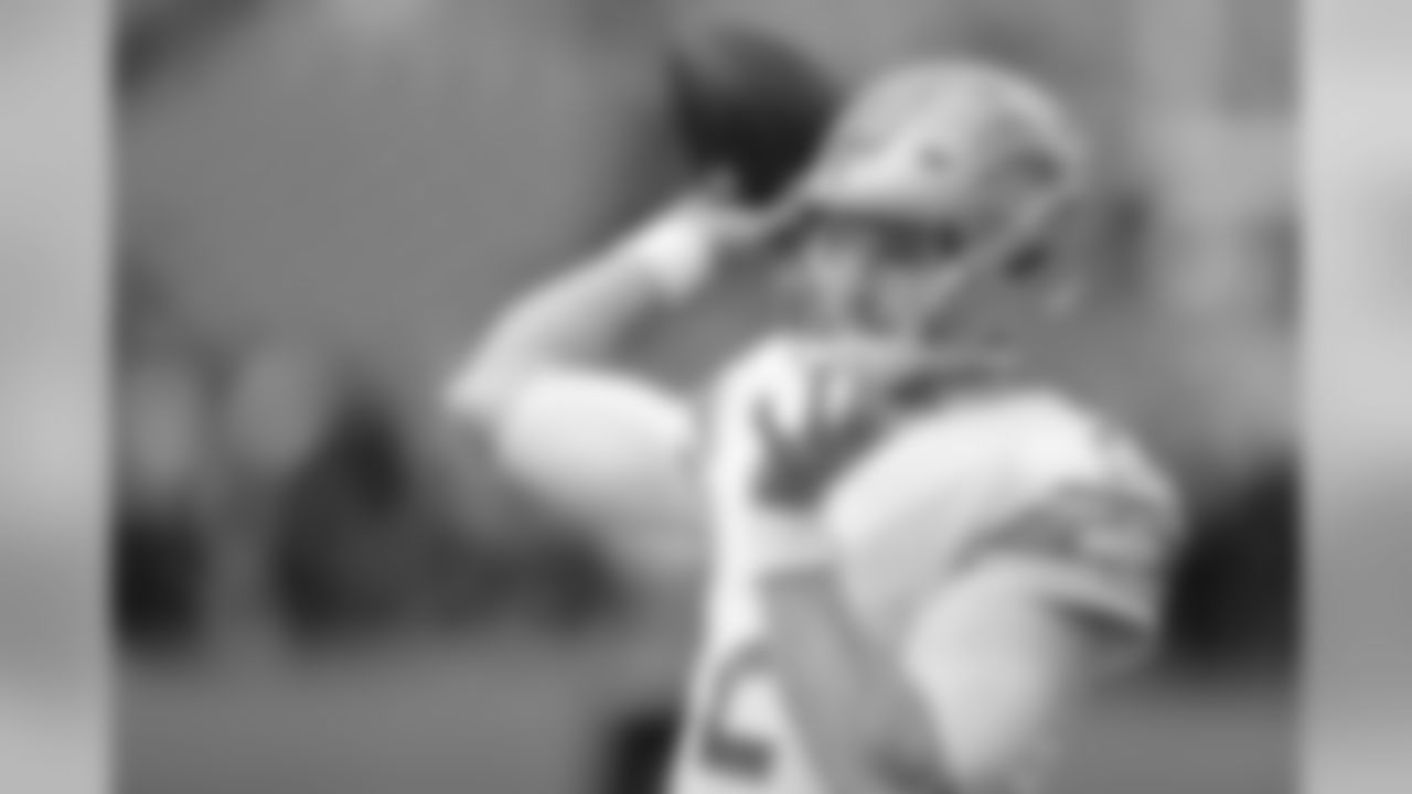 Detroit Lions quarterback Jeff Driskel (2) before a NFL football game against the Washington Redskins Sunday, Nov. 24, 2019 in Landover, Md. (Detroit Lions via AP).