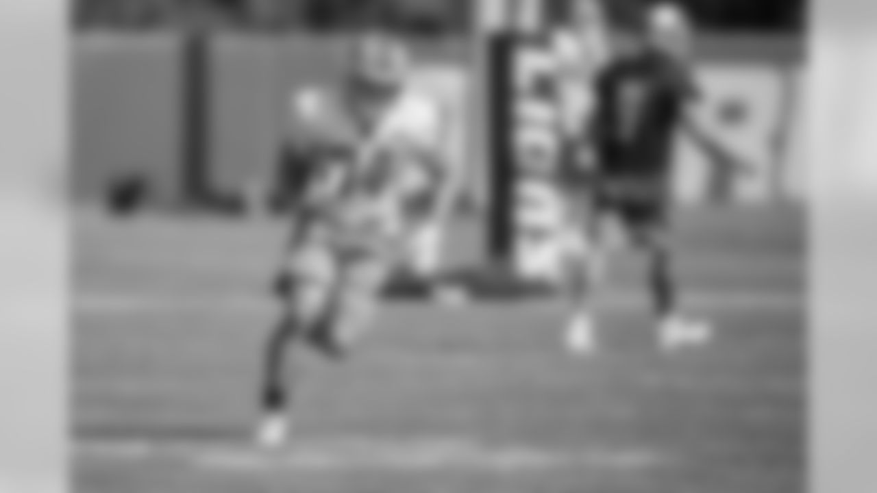 Detroit Lions running back Zach Zenner (34) during training camp practice on Monday, Aug. 13, 2018 in Allen Park, Mich. (Detroit Lions via AP)