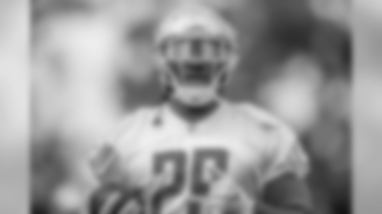 Detroit Lions running back LeGarrette Blount (29) during an minicamp practice at the Detroit Lions training facility on Wednesday, June 6, 2018 in Allen Park, Mich. (Detroit Lions via AP)