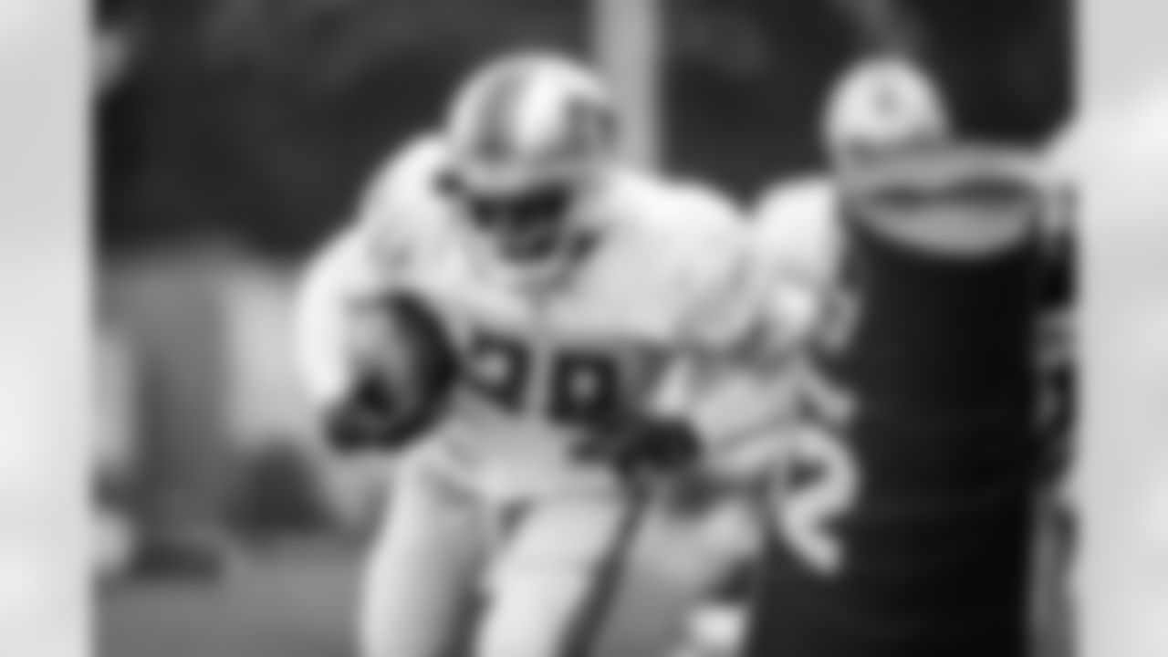 Detroit Lions running back Adrian Peterson (28) during training camp practice at the Training Facility in Allen Park, MI on September 9, 2020. (Jeff Nguyen/Detroit Lions)