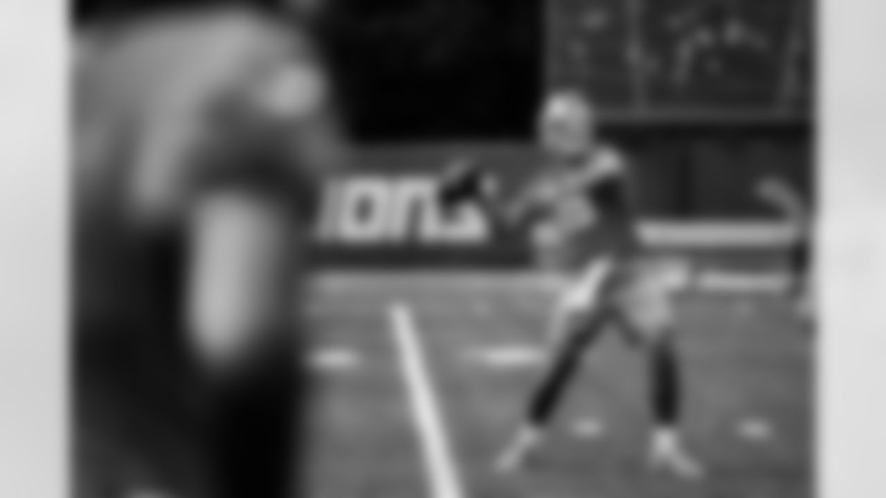 Detroit Lions quarterback Steven Montez (19) during Lions practice at the Training Facility in Allen Park, MI on September 9, 2021. (Jeff Nguyen/Detroit Lions)
