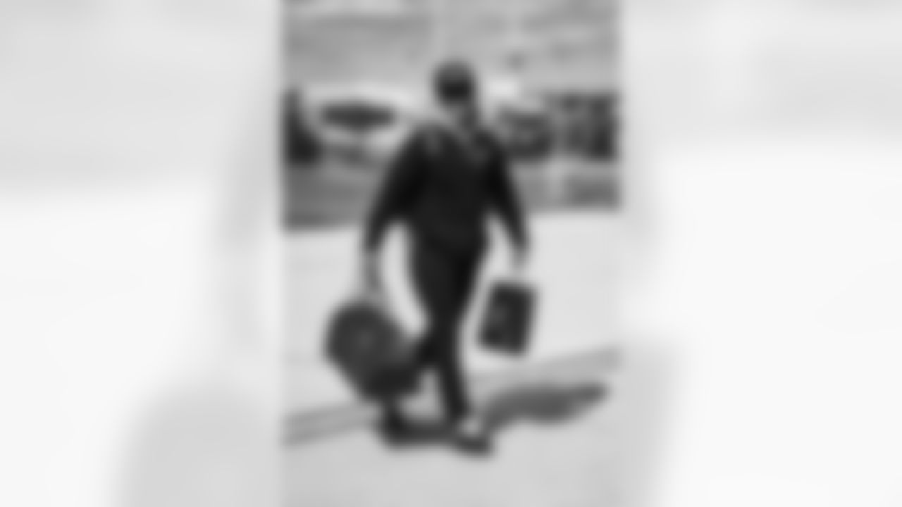 Detroit Lions safety JuJu Hughes (33) traveling to Providence on October 8, 2022. (Jeff Nguyen/Detroit Lions)