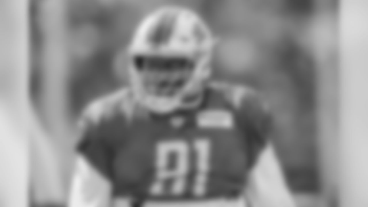 Detroit Lions defensive tackle A'Shawn Robinson (91) during Day 13 of 2019 Detroit Lions Training Camp presented by Rocket Mortgage on Saturday, Aug. 10, 2019 in Allen Park, Mich. (Detroit Lions via AP)