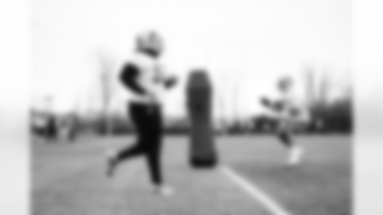 Detroit Lions defensive lineman Romeo Okwara (95) during practice at the Lions Training Facility in Allen Park, MI on January 5, 2023. (Jeff Nguyen/Detroit Lions)