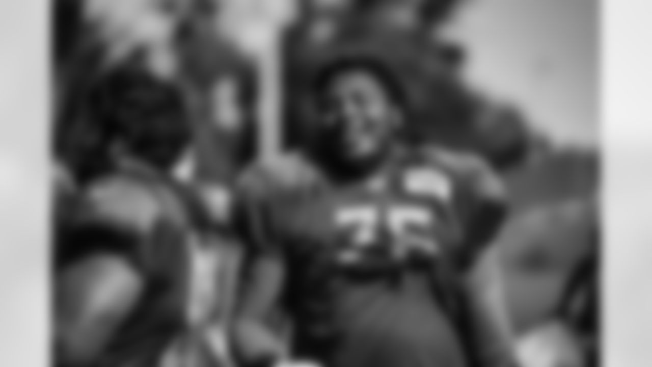 Detroit Lions defensive lineman Frank Herron (75) during training camp practice at the Training Facility in Allen Park, MI on August 21, 2020. (Jeff Nguyen/Detroit Lions)
