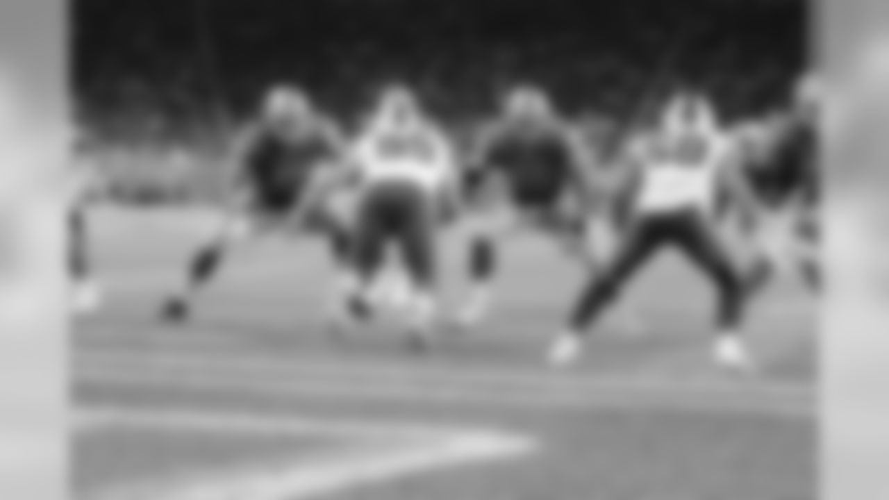 Detroit Lions center/guard Graham Glasgow (60) and Detroit Lions guard Joe Dahl (66) during a NFL football game against the Buffalo Bills on Friday, Aug. 23, 2019 in Detroit. (Detroit Lions via AP).
