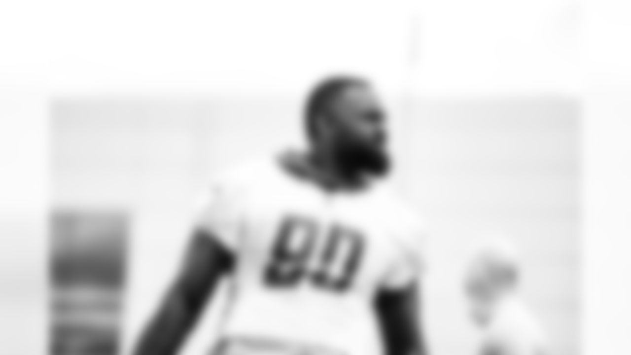 Detroit Lions defensive end Michael Brockers (90) during minicamp at the Lions training facility in Allen Park, MI on June 9, 2022. (Jeff Nguyen/Detroit Lions)