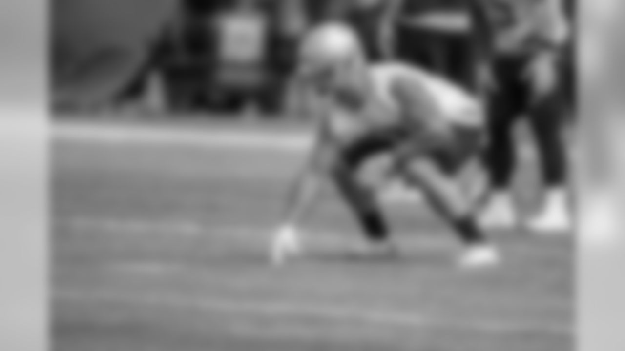 Detroit Lions fullback Nick Bellore (43) during an minicamp practice at the Detroit Lions training facility on Wednesday, June 6, 2018 in Allen Park, Mich. (Detroit Lions via AP)