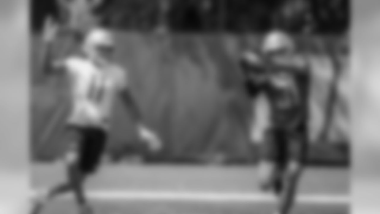 Detroit Lions cornerback Teez Tabor (31) intercepts a pass during an minicamp practice at the Detroit Lions training facility on Wednesday, June 6, 2018 in Allen Park, Mich. (Detroit Lions via AP)