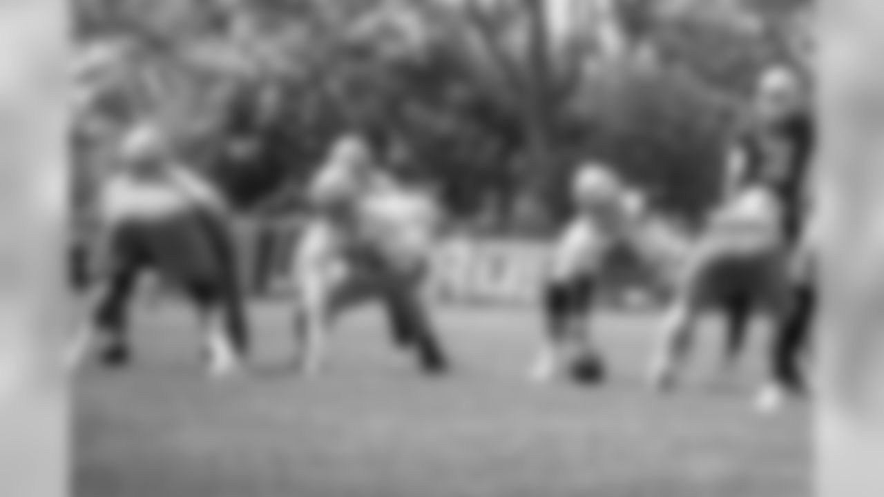 Detroit Lions center Leo Koloamatangi (75) and Detroit Lions guard Joe Dahl (66) during Day 2 of OTAs on Wednesday, May 22, 2019 in Allen Park, Mich. (Detroit Lions via AP)