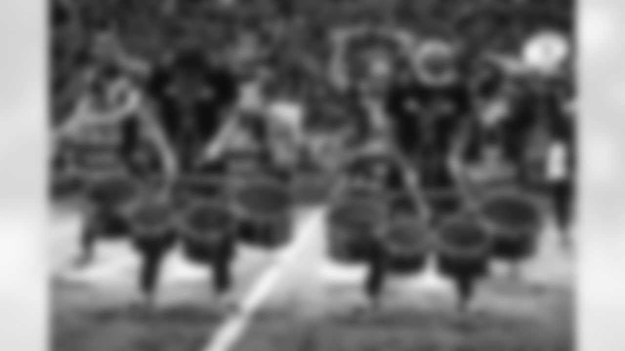 The Detroit Lions Drumline, Honolulu Boom, performs pregame during a NFL football game against the Buffalo Bills on Thursday, November 24, 2022 in Detroit, MI. (Mike Ferdinande/Detroit Lions).