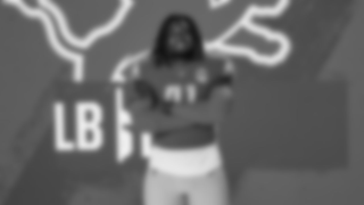 Detroit Lions linebacker James Houston (41) during the 2023 Media Day at the Lions Training Facility in Allen Park, MI on June 5, 2023. (Jeff Nguyen/Detroit Lions)