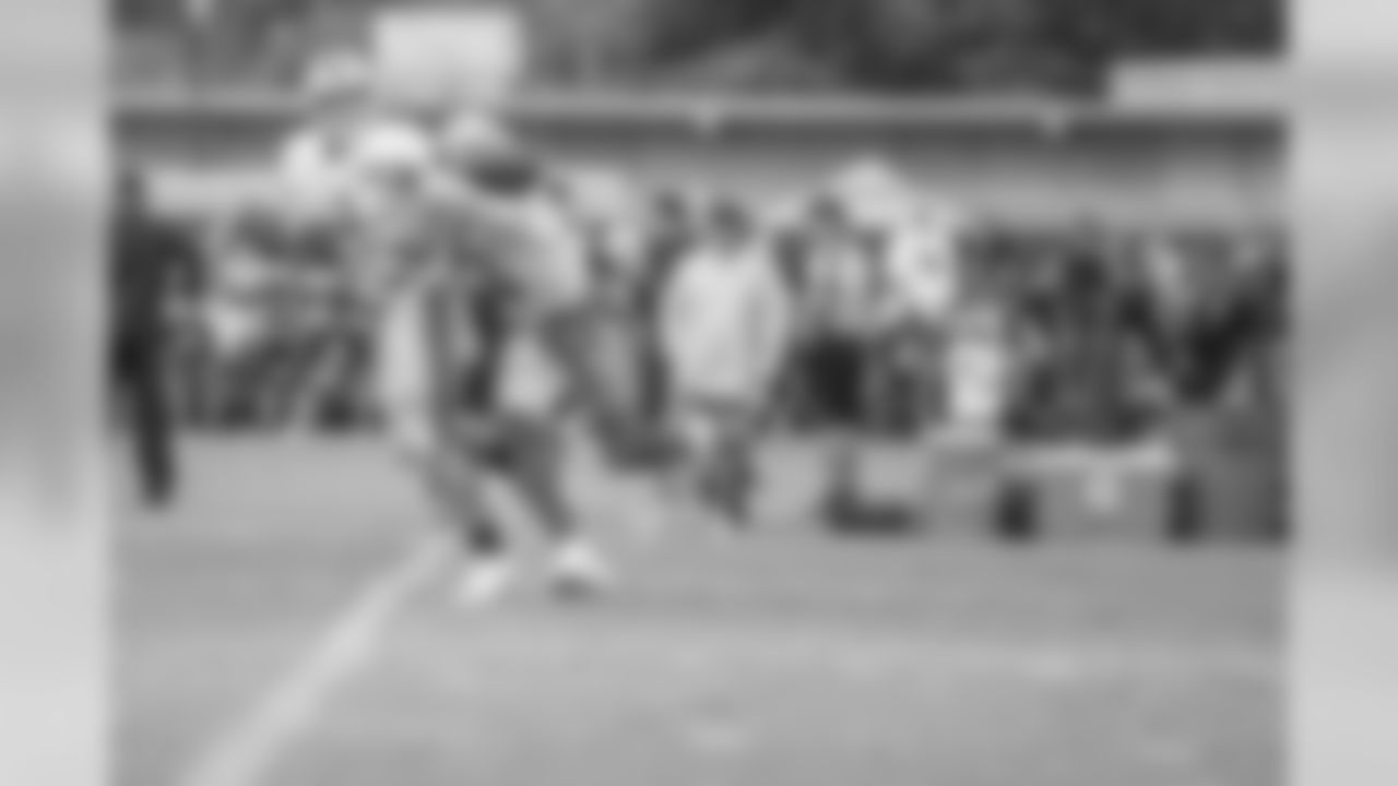 Detroit Lions linebacker Jarrad Davis (40) breaks up a pass during training camp practice on Wednesday, Aug. 8, 2018 in Napa, Calif. (Detroit Lions via AP)