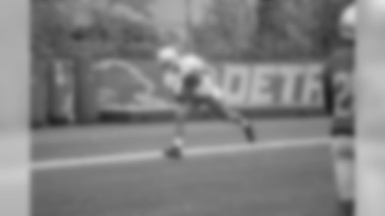 Detroit Lions tight end T.J. Hockenson (88) during Day 4 of OTAs on Wednesday, May 29, 2019 in Allen Park, Mich. (Detroit Lions via AP)