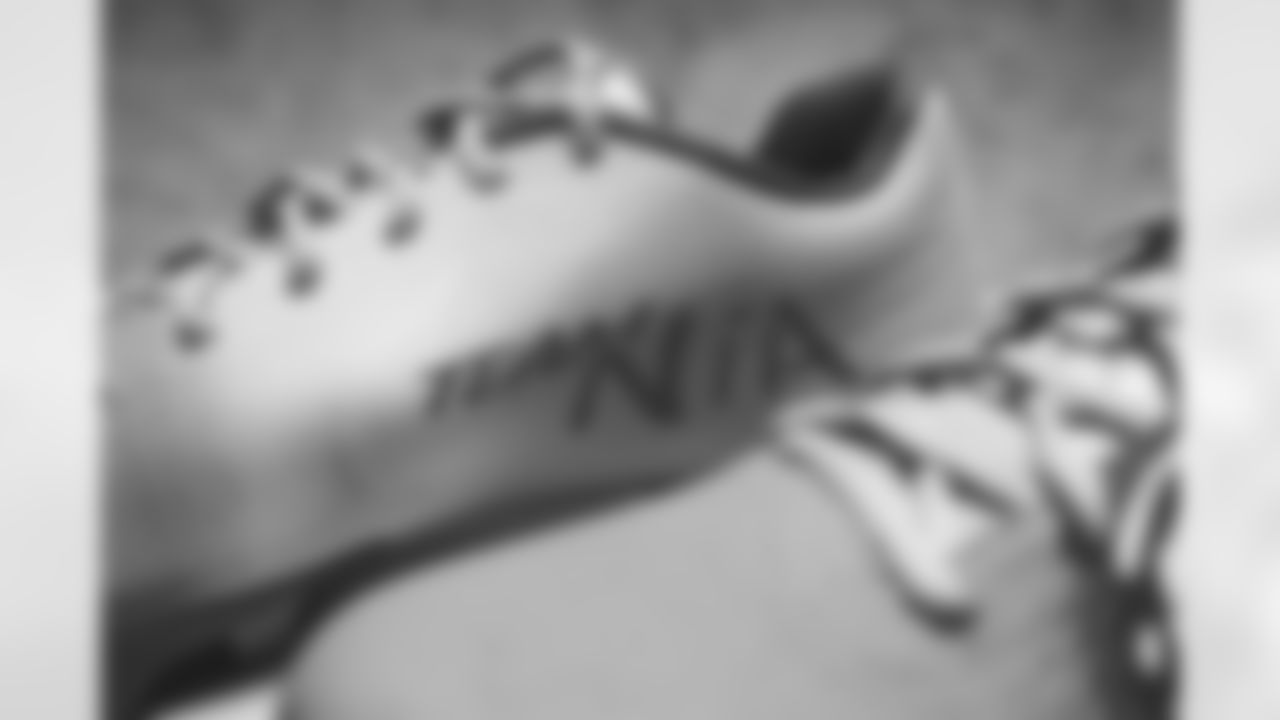Detroit Lions cornerback Dee Virgin (36) owns these shoes. My Cause My Cleats. (Detroit Lions via AP).