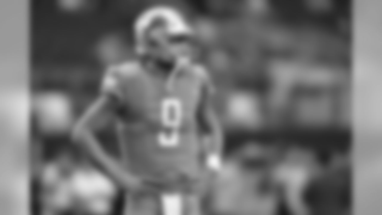 Detroit Lions quarterback Matthew Stafford (9) before a NFL football game against the Dallas Cowboys on Sunday, Sept. 30, 2018 in Arlington, Texas. (Detroit Lions via AP).
