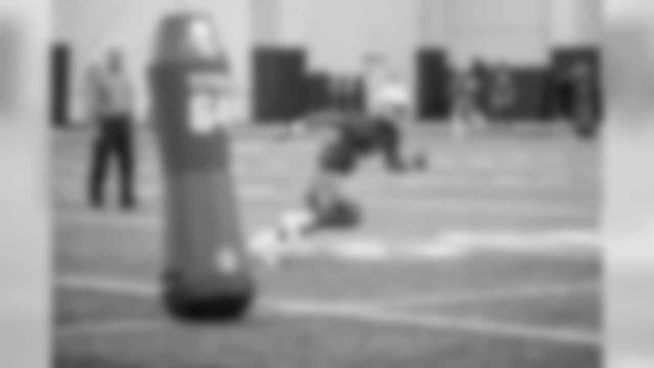Detroit Lions cornerback Amani Oruwariye (46) during Day 2 of rookie minicamp on Saturday, May 11, 2019 in Allen Park, Mich. (Detroit Lions via AP)
