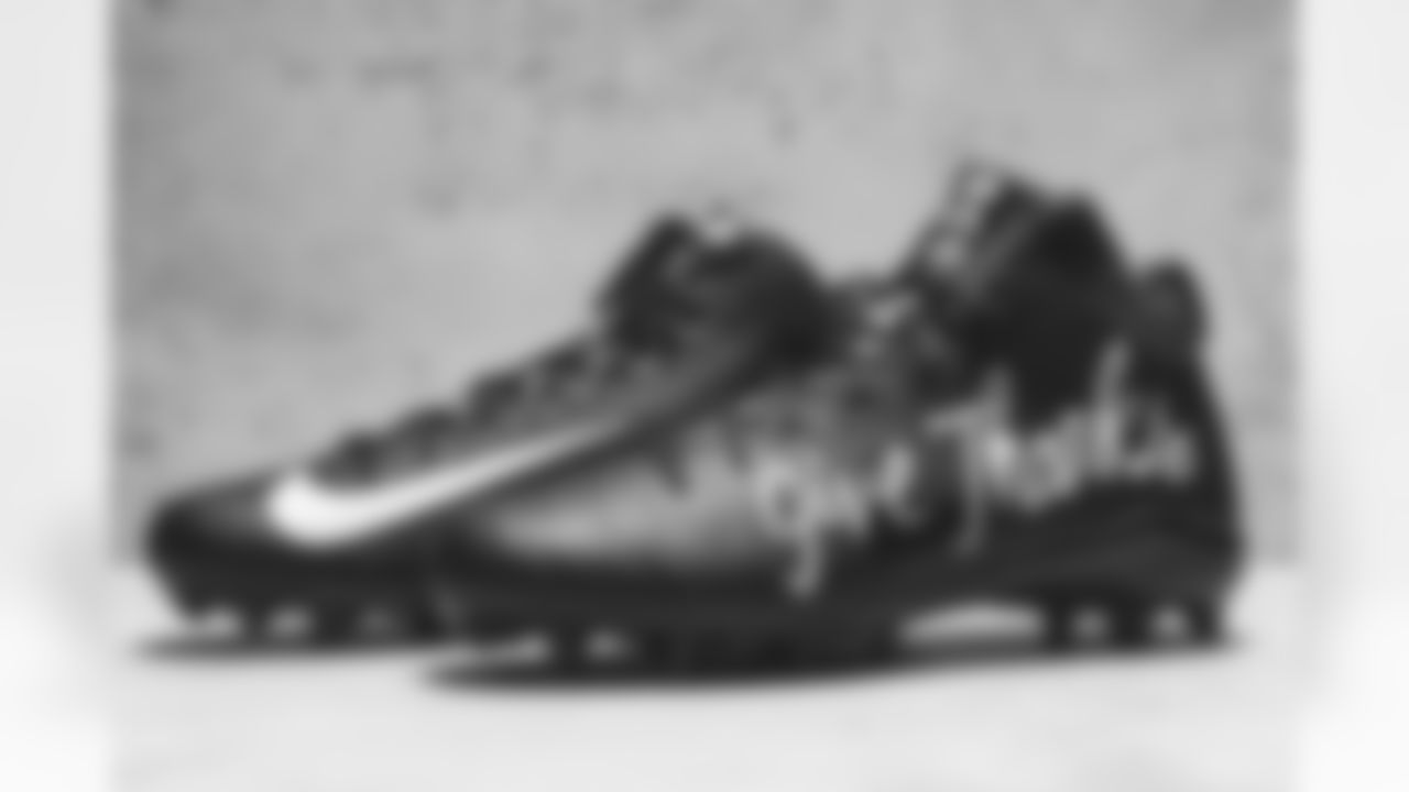 Detroit Lions longsnapper Don Muhlbach (48) owns these shoes. My Cause My Cleats. (Detroit Lions via AP).