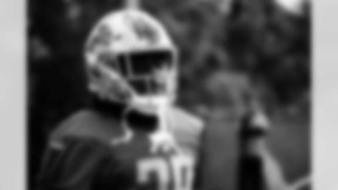 Detroit Lions running back Jermar Jefferson (28) during practice at the Lions Training Facility in Allen Park, MI on September 30, 2022. (Jeff Nguyen/Detroit Lions)