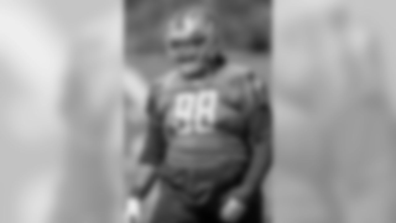 Detroit Lions defensive tackle Damon Harrison Sr. (98) during practice at the Detroit Lions training facility Friday, Oct. 18, 2019 in Allen Park, Mich. (Detroit Lions via AP)