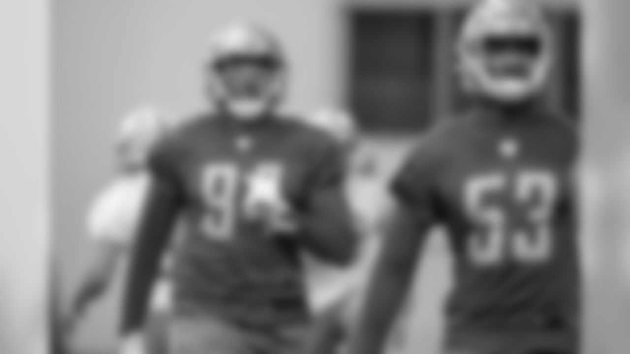 Detroit Lions defensive end Austin Bryant (94) during Day 1 of rookie minicamp on Friday, May 10, 2019 in Allen Park, Mich. (Detroit Lions via AP)
