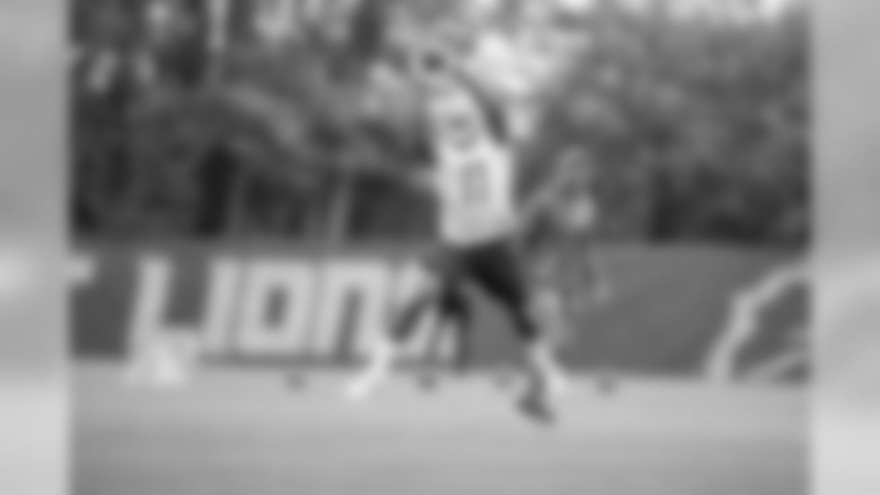 Detroit Lions wide receiver Andy Jones (17) during Day 2 of OTAs on Wednesday, May 22, 2019 in Allen Park, Mich. (Detroit Lions via AP)