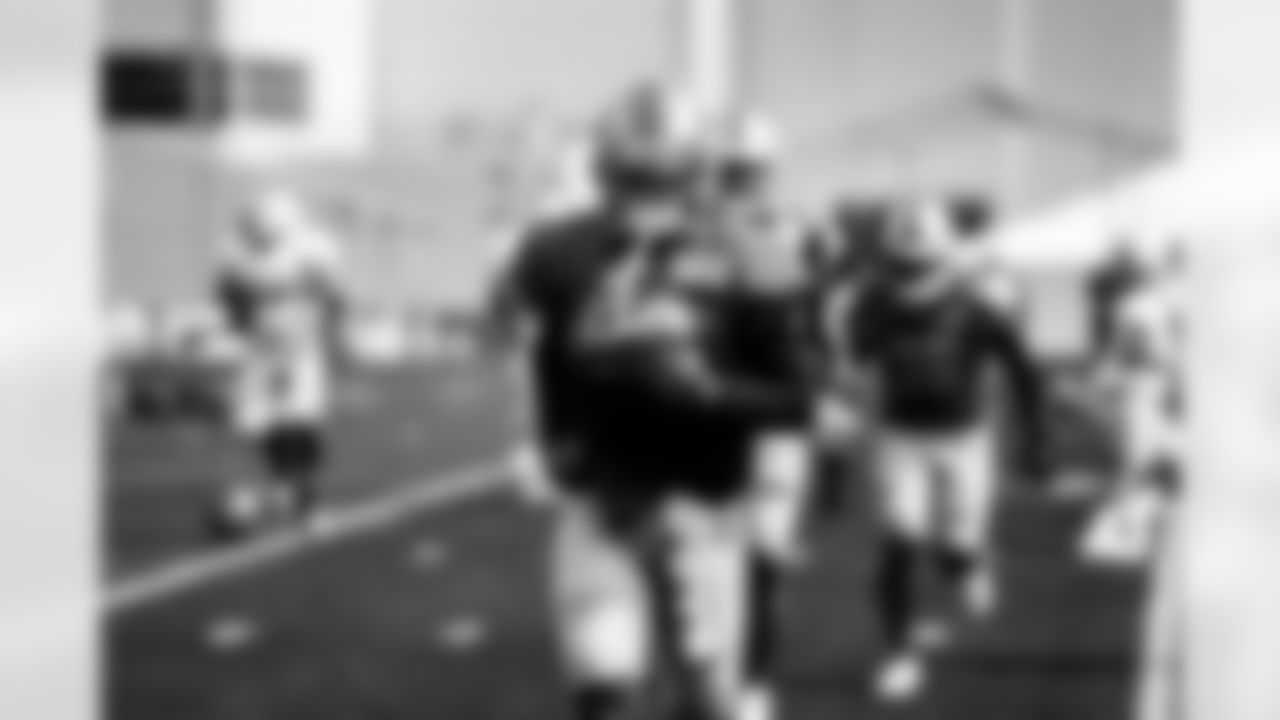 Detroit Lions running back D'Andre Swift (32) during Lions practice at the Training Facility in Allen Park, MI on August 24, 2021. (Jeff Nguyen/Detroit Lions)