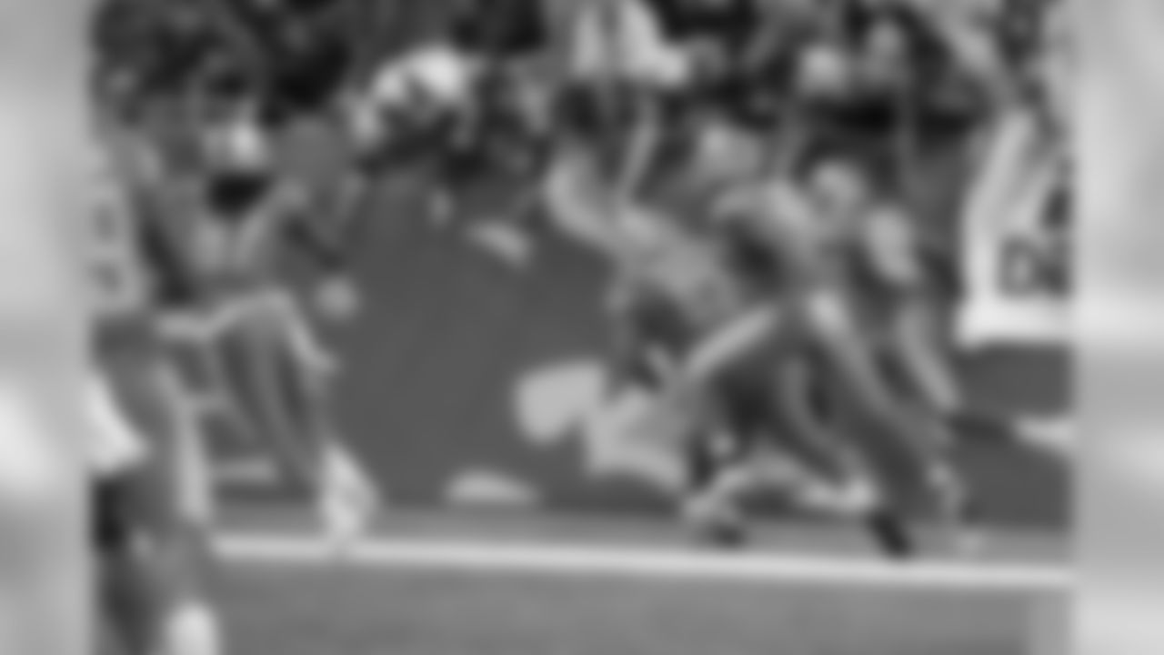 Detroit Lions defensive back Quandre Diggs (28) celebrates an interception return for a touchdown during a NFL football game against the New York Jets on Monday, Sept. 10, 2018 in Detroit. (Detroit Lions via AP).