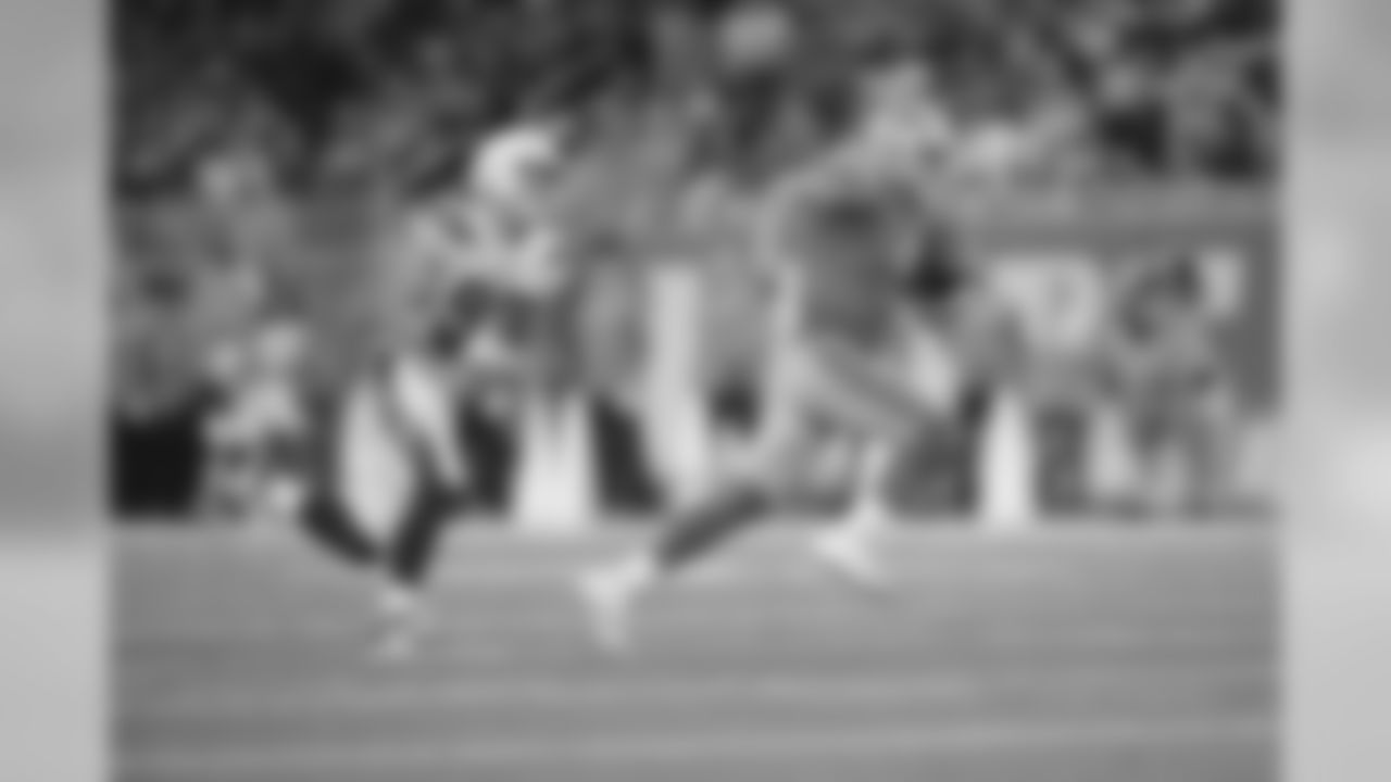 Detroit Lions quarterback Matthew Stafford (9) scrambles during a NFL football game against the Los Angeles Chargers Sunday, Sept. 15, 2019 in Detroit. (Detroit Lions via AP).