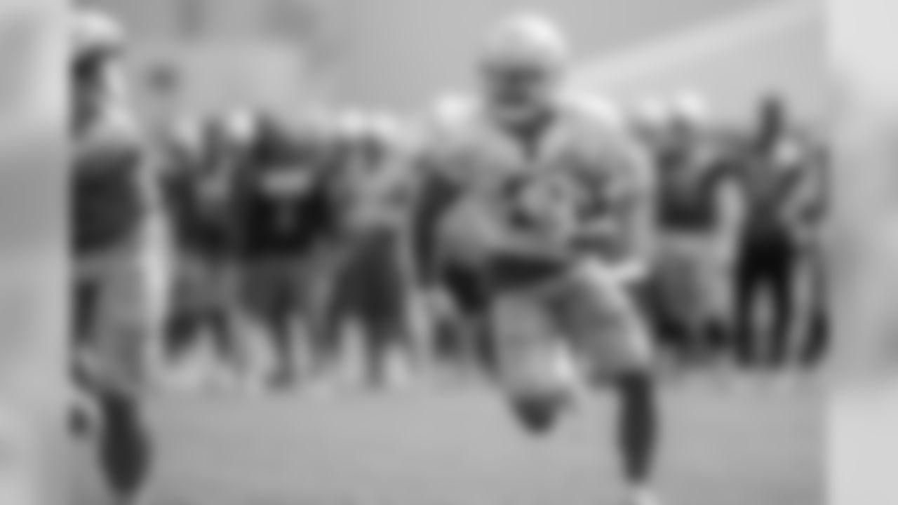 Detroit Lions running back Ameer Abdullah (21) during training camp practice on Monday, July 30, 2018 in Allen Park, Mich. (Detroit Lions via AP)