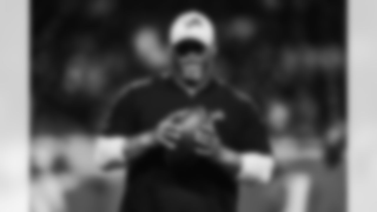 Detroit Lions Assistant Head Coach/Running Backs Coach Duce Staley during Lions Family Fest practice at Ford Field in Detroit, MI on August 6, 2022. (Jeff Nguyen & Josh Mandujano/Detroit Lions)