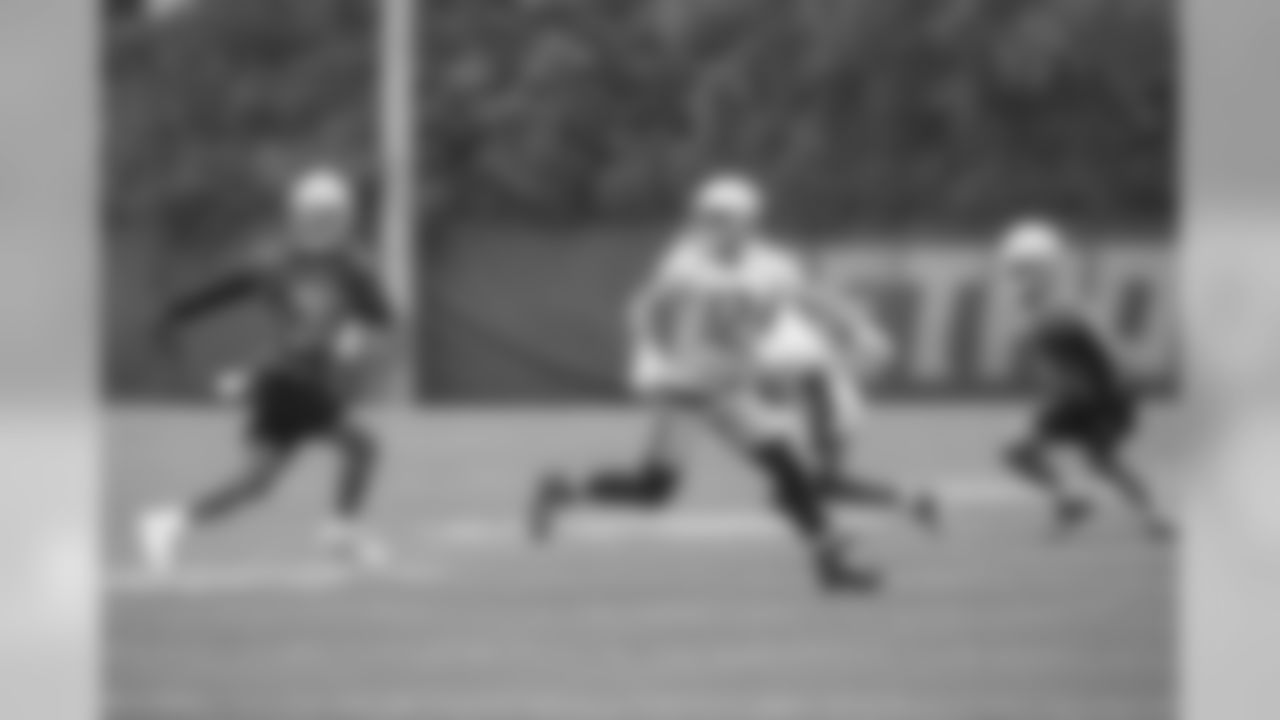 Detroit Lions wide receiver Danny Amendola (12) and corner back Jamal Agnew (39) during Day 4 of OTAs on Wednesday, May 29, 2019 in Allen Park, Mich. (Detroit Lions via AP)