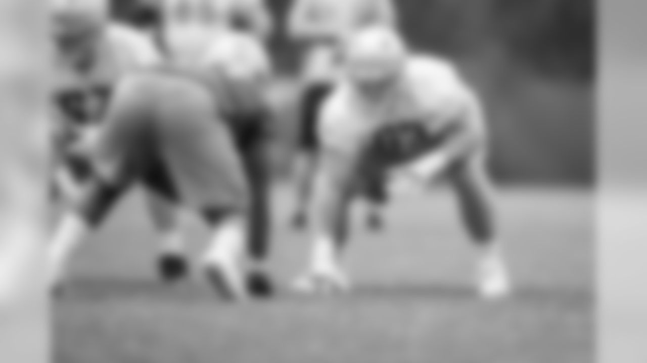 Detroit Lions guard Beau Benzschawel (63) during Day 1 of OTAs on Monday, May 20, 2019 in Allen Park, Mich. (Detroit Lions via AP)