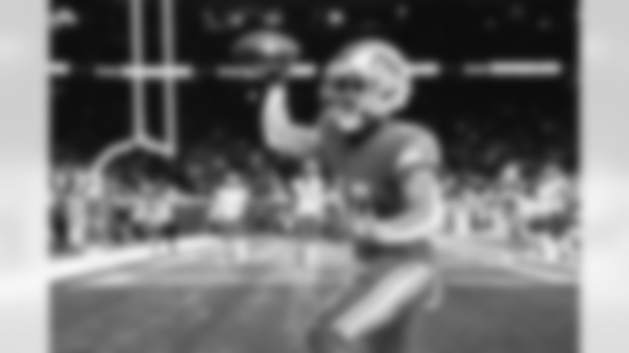 Detroit Lions wide receiver Amon-Ra St. Brown (14) during a NFL football game against the Jacksonville Jaguars on Sunday, December 4, 2022 in Detroit, MI. (Jeff Nguyen/Detroit Lions).