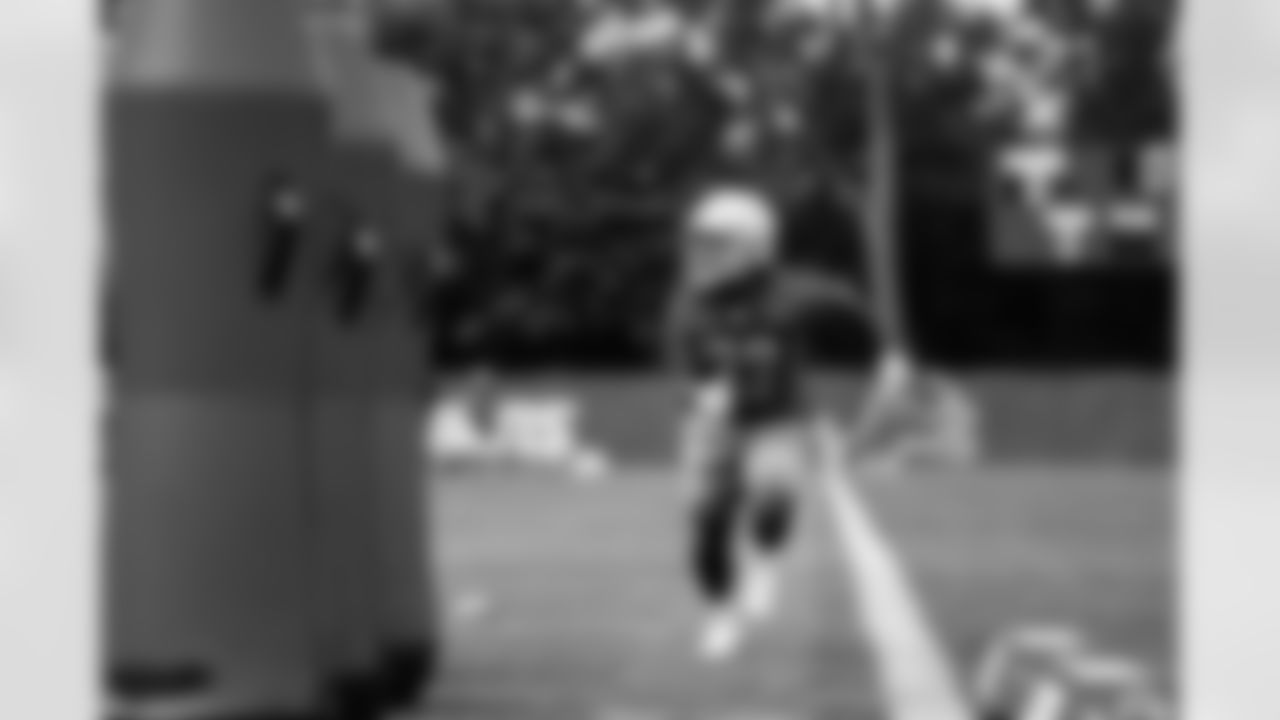 Detroit Lions running back Mohamed Ibrahim (33) during rookie minicamp at the Detroit Lions facility in Allen Park, MI on May 14, 2023. (Jeff Nguyen/Detroit Lions)