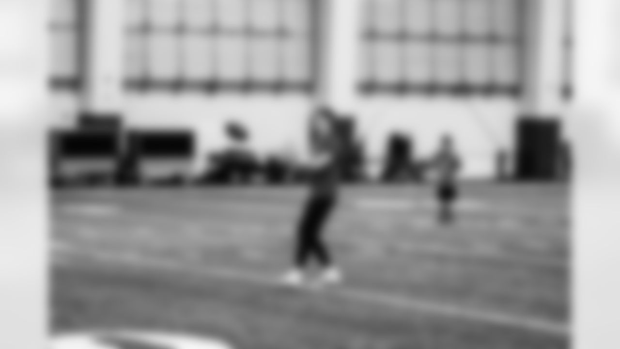 Detroit Lions quarterback Tim Boyle (12) during practice at the Lions Training Facility in Allen Park, MI on November 4, 2022. (Jeff Nguyen/Detroit Lions)