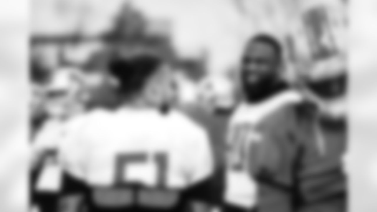 Detroit Lions defensive lineman Michael Brockers (90) during practice at the Lions Training Facility in Allen Park, MI on October 28, 2022. (Jeff Nguyen/Detroit Lions)