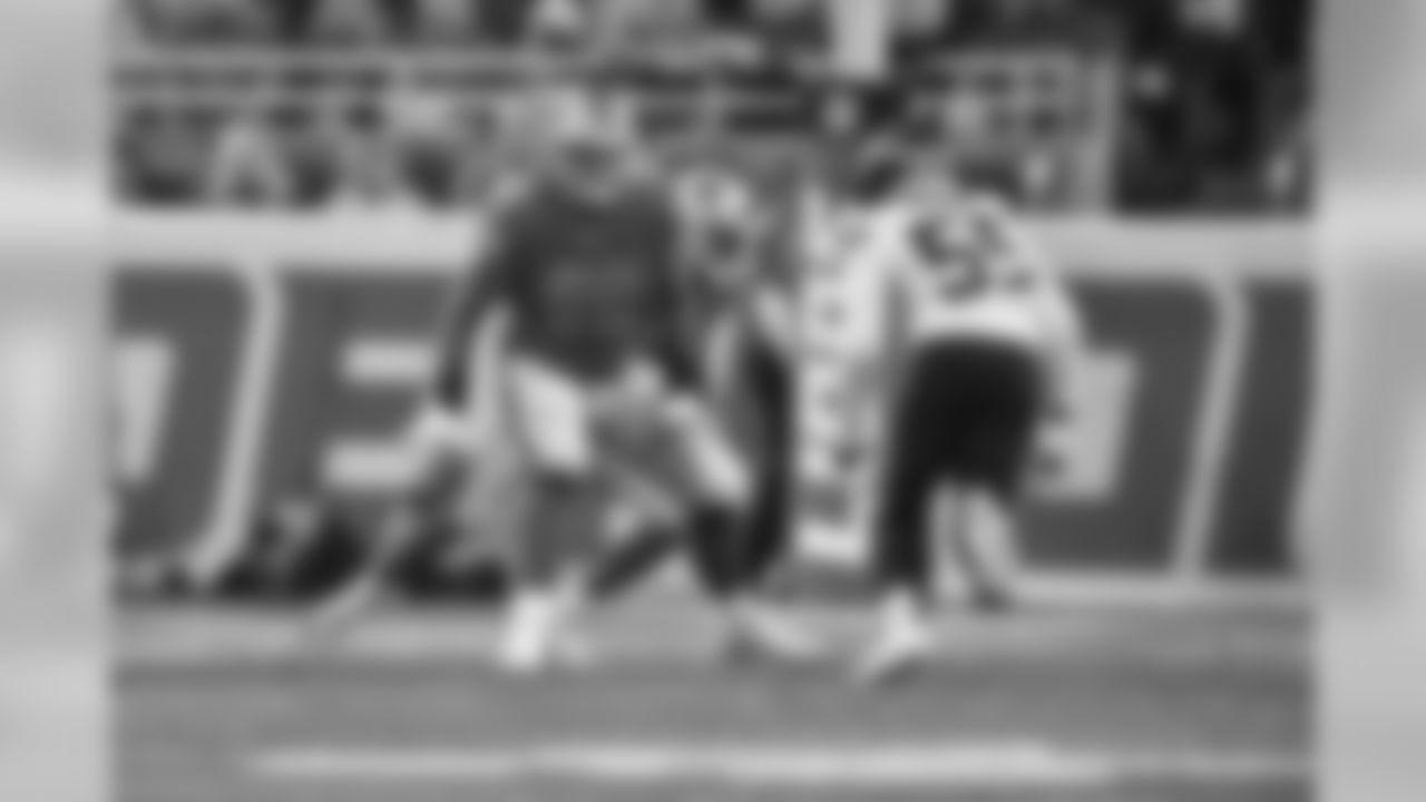 Detroit Lions tackle Taylor Decker (68) during a NFL football game against the Seattle Seahawks on Sunday, Oct. 28, 2018 in Detroit. (Detroit Lions via AP).