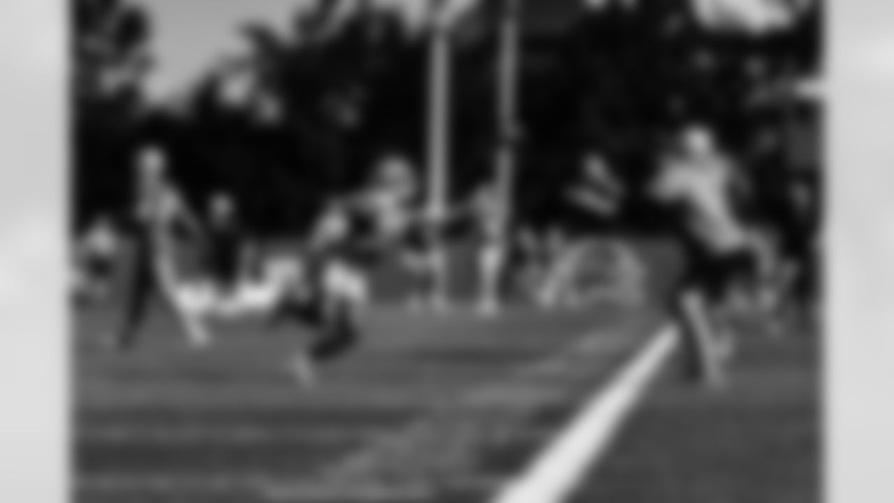 Detroit Lions running back D'Andre Swift (32) during Lions Training Camp at the Training Facility in Allen Park, MI on August 2nd, 2021. (Jeff Nguyen/Detroit Lions)