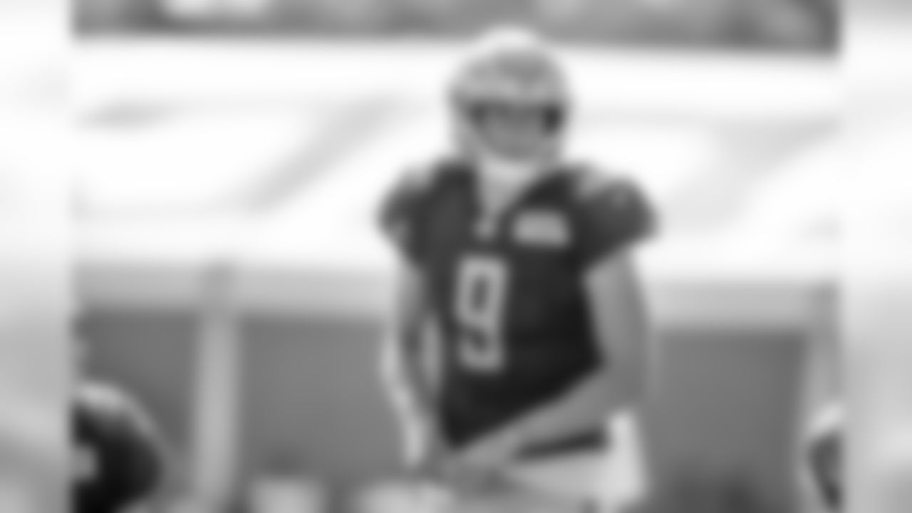 Detroit Lions quarterback Matthew Stafford (9) during Day 10 of 2019 Detroit Lions Training Camp presented by Rocket Mortgage on Monday, Aug. 5, 2019 in Allen Park, Mich. (Detroit Lions via AP)