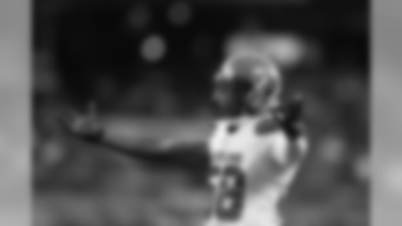 Cleveland Browns linebacker Christian Kirksey (58) celebrates during an NFL football game against the Buffalo Bills on Friday, Aug. 17, 2018 in Cleveland. Buffalo won 19-17.
