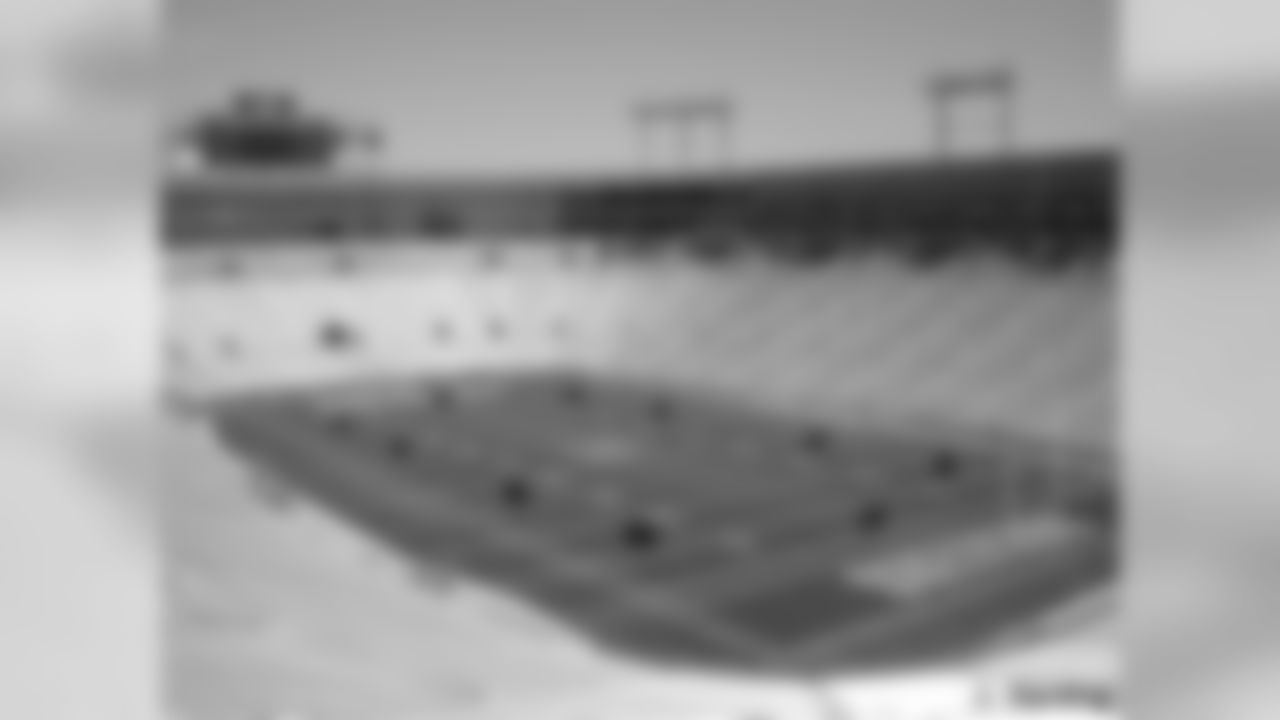 'Rebirth of a Legend' Logo Painted On Lambeau Field