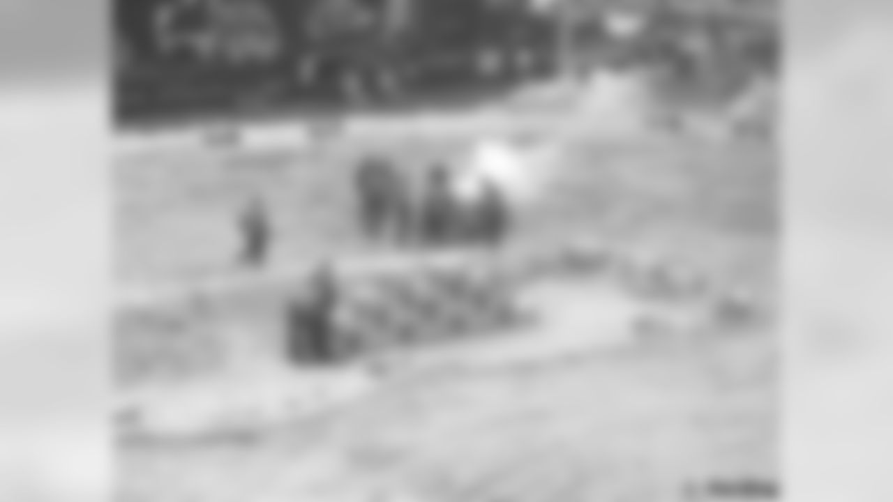 Snowmobiles Race At Lambeau Field
